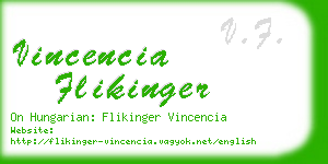 vincencia flikinger business card
